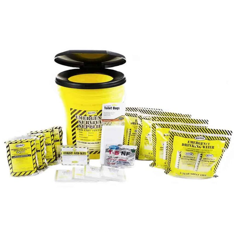 Deluxe Emergency Honey Bucket Kits (4 Person Kit)