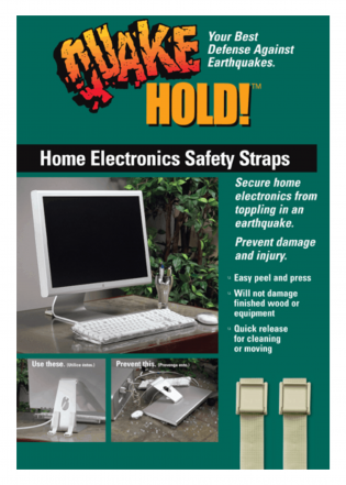QuakeHOLD! Home Electronic Safety Straps