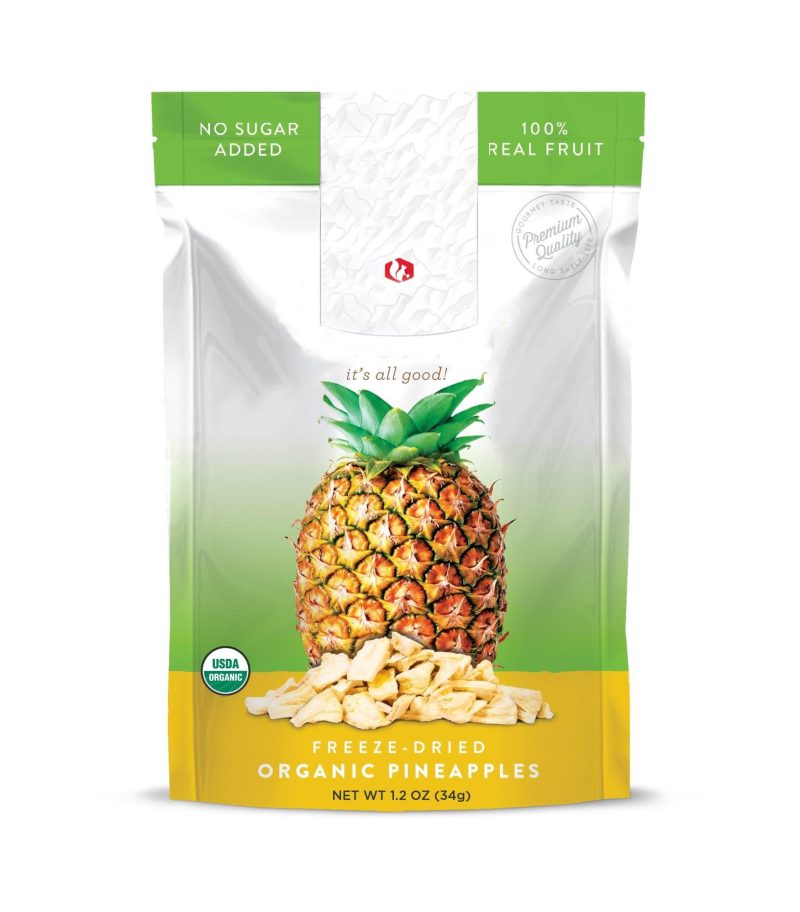 organic freeze dried pineapples 6 pack