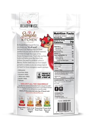 simple kitchen organic freeze dried apples 6 pack readywise 2 2000x