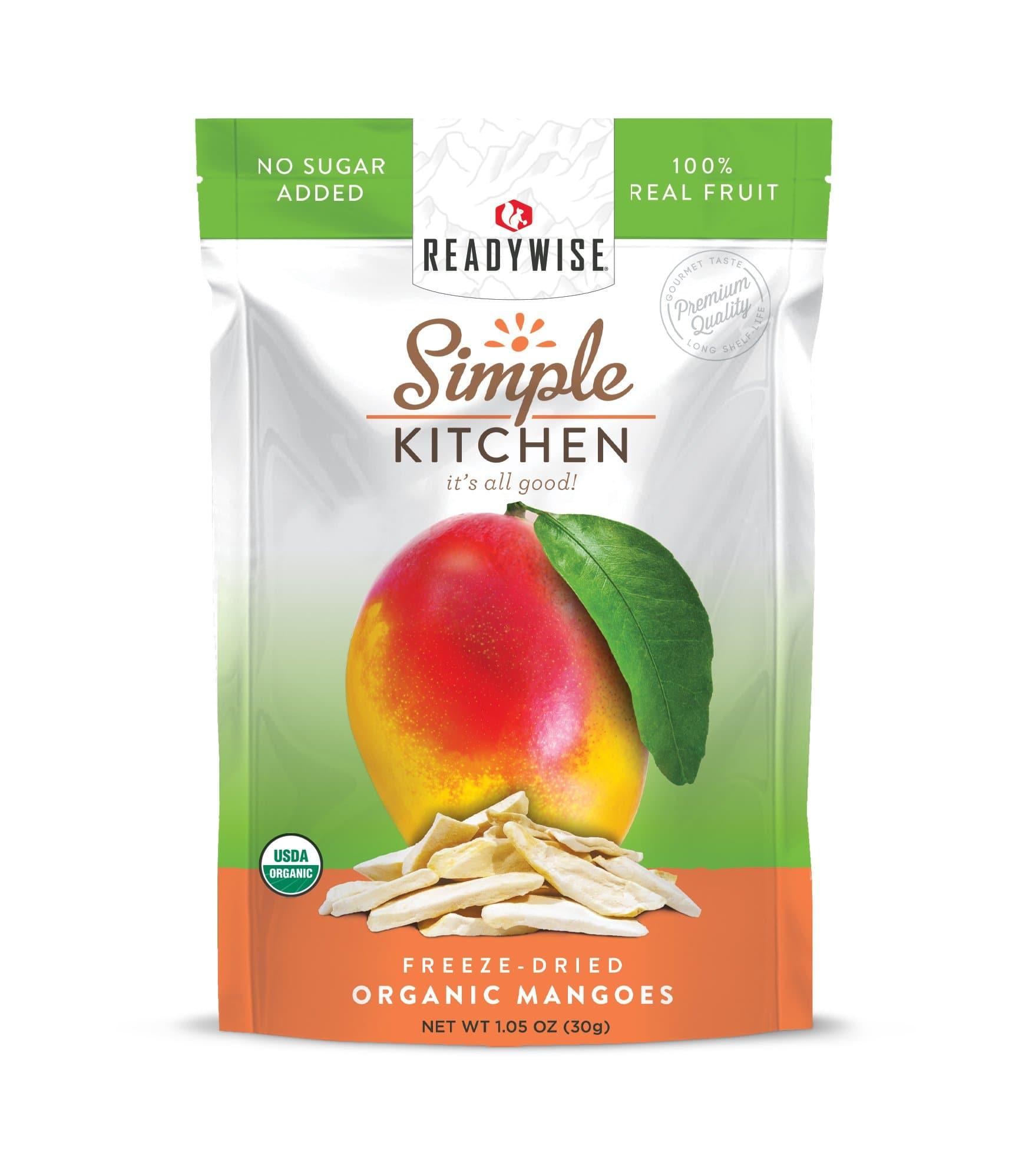 simple kitchen organic freeze dried mangoes 6 pack readywise 1 2000x