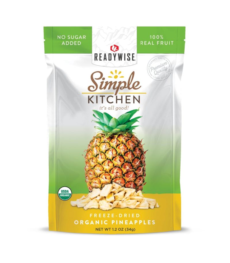 simple kitchen organic freeze dried pineapples 6 pack readywise 1 2000x