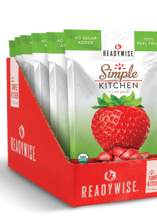 simple kitchen organic freeze dried strawberries 6 pack readywise 3 2000x